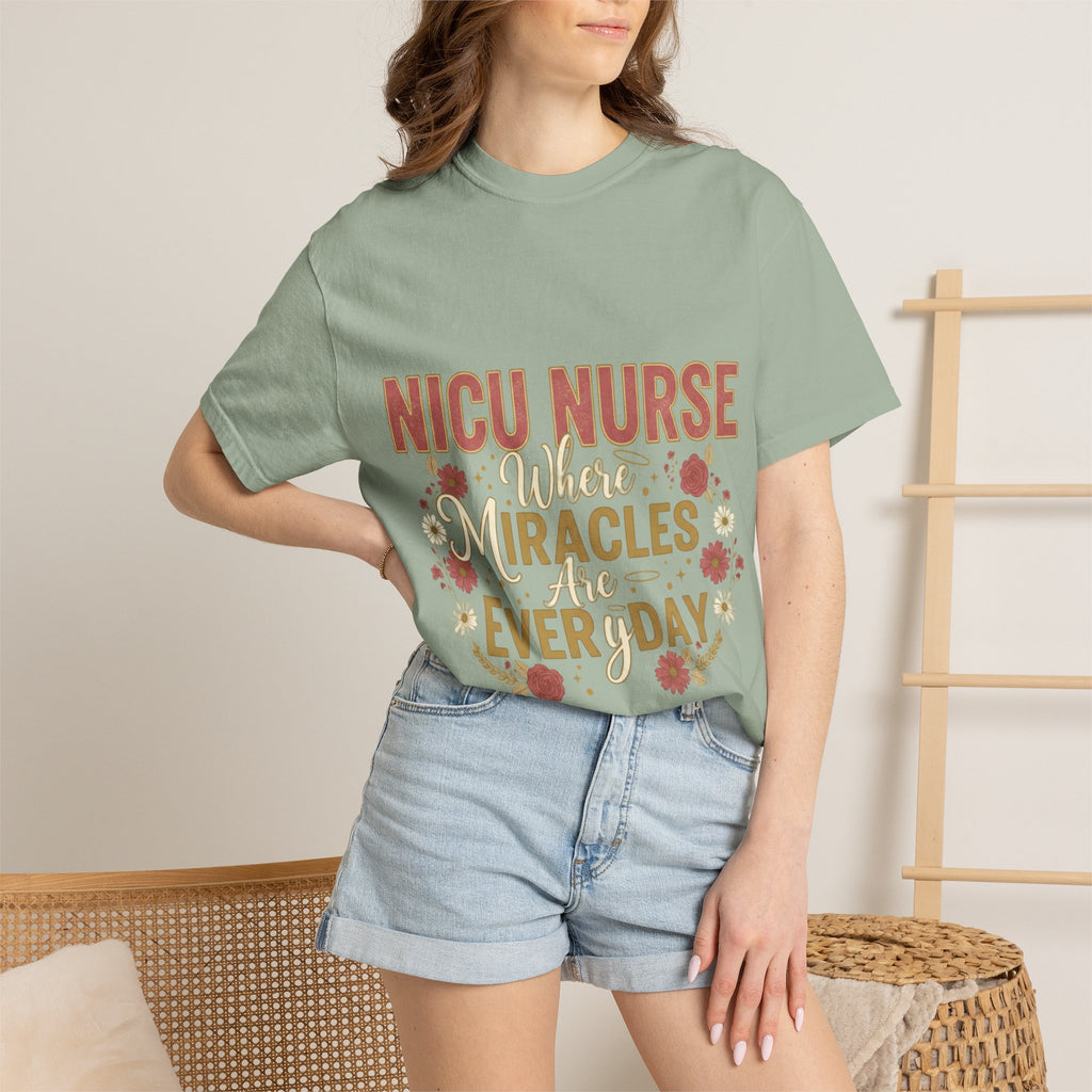 NICU Nurse T-Shirt — Where Miracles Happen Every Day