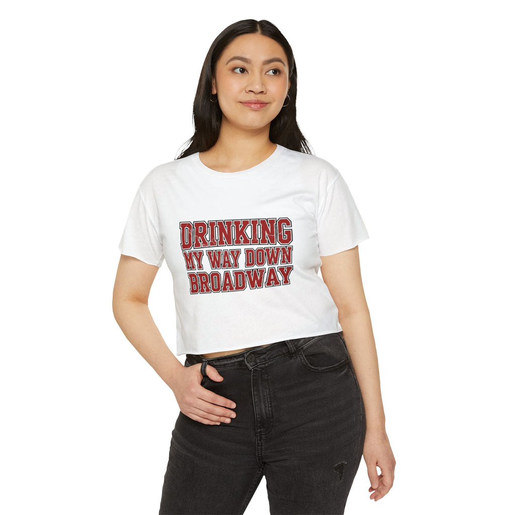 Drinking my way down Broadway Crop Top
