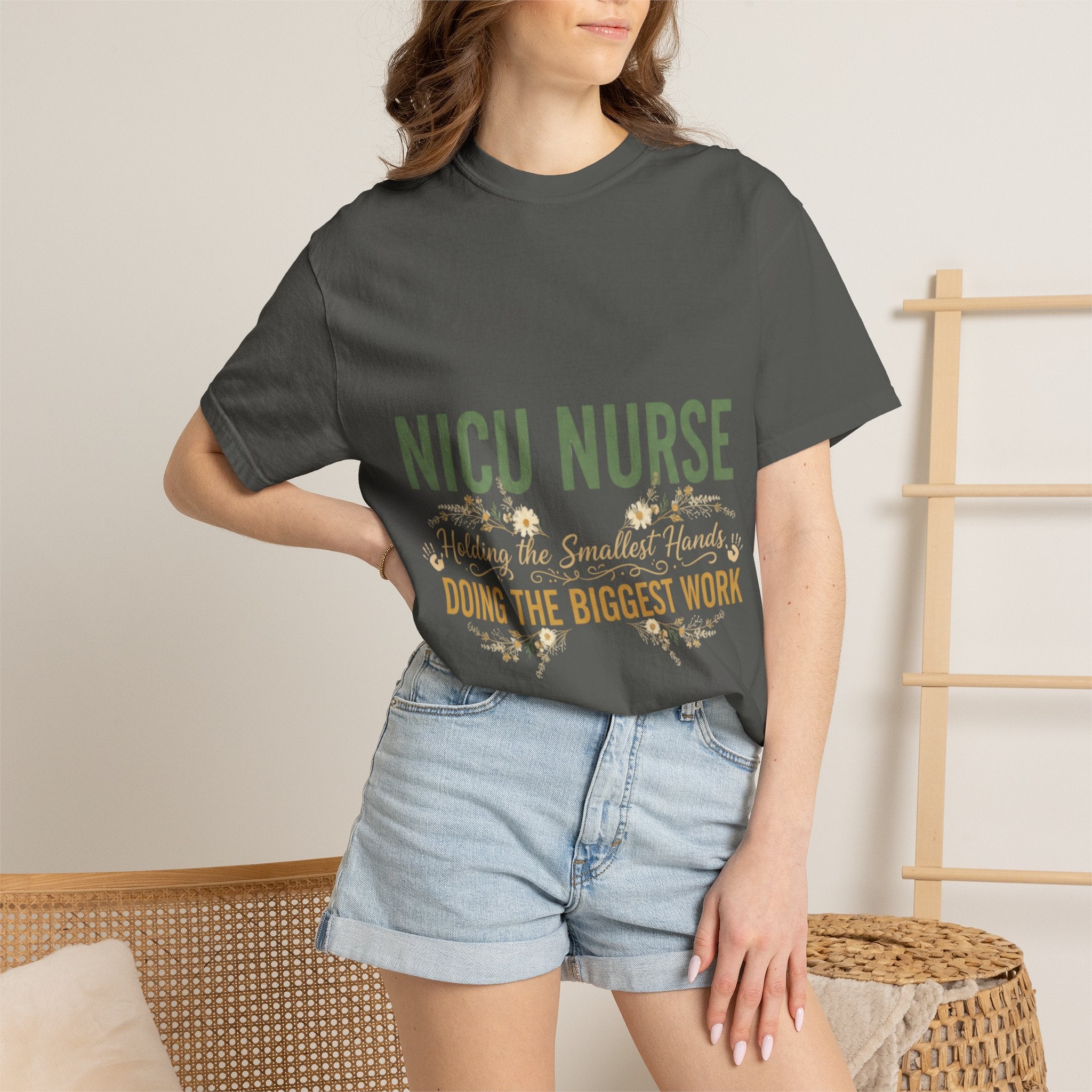 NICU Nurse T-Shirt — "Holding the Smallest Hands, Doing the Biggest Work" Appreciation Tee