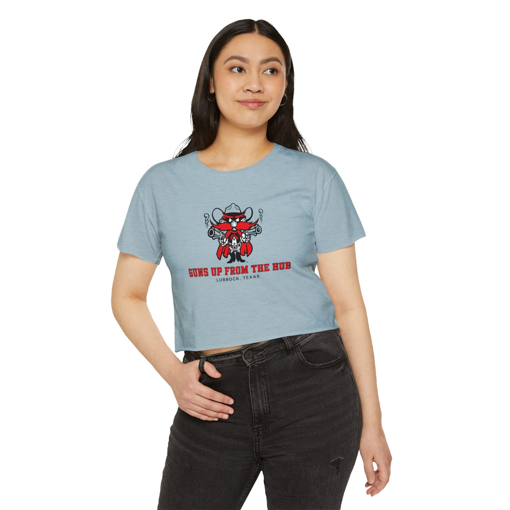 Guns up from the Hub  Crop Top