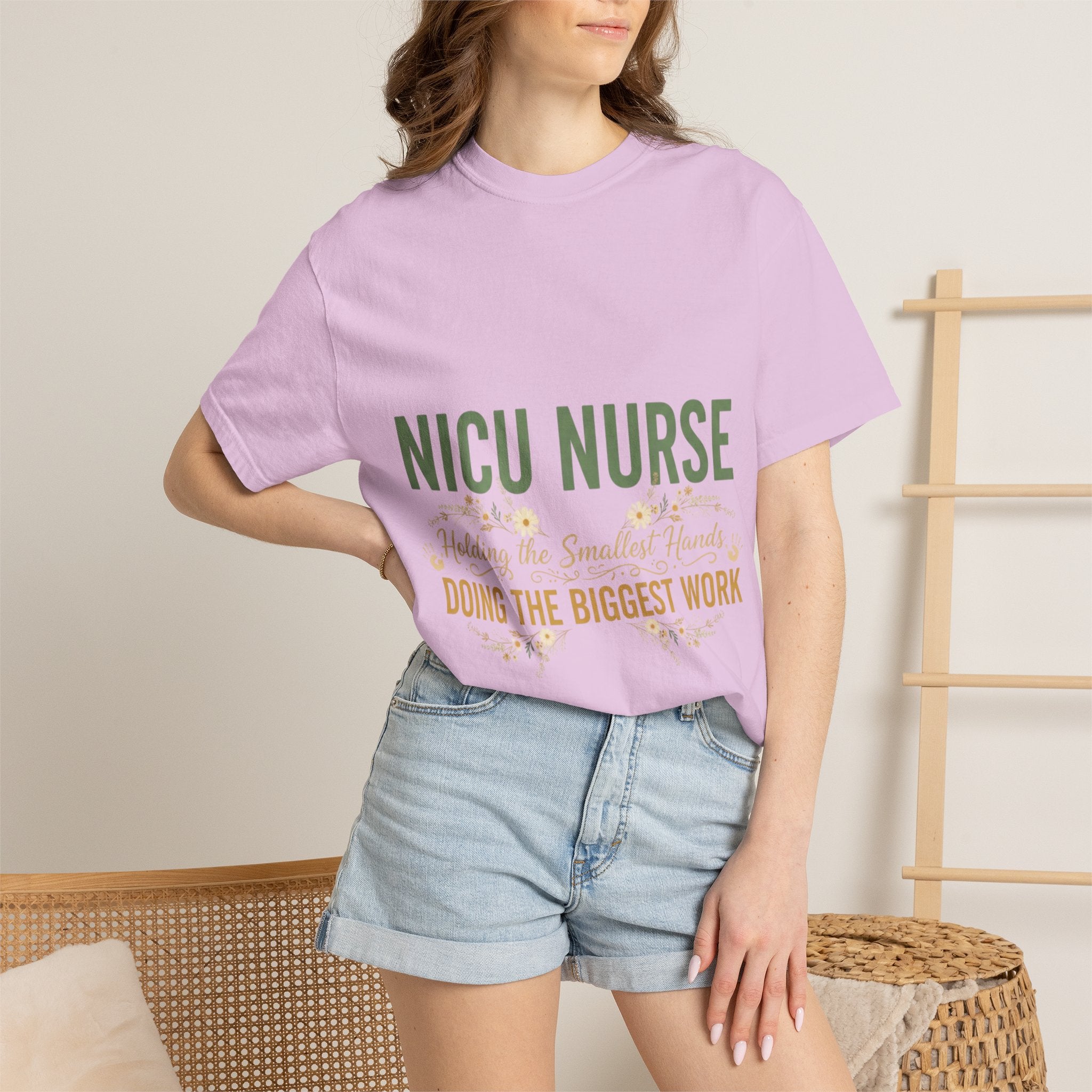 NICU Nurse T-Shirt — "Holding the Smallest Hands, Doing the Biggest Work" Appreciation Tee