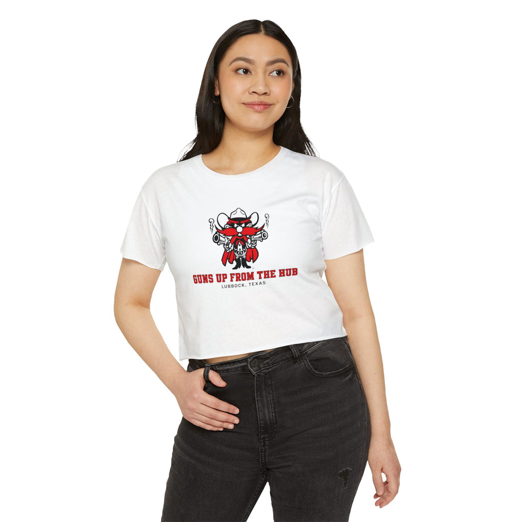 Guns up from the Hub  Crop Top