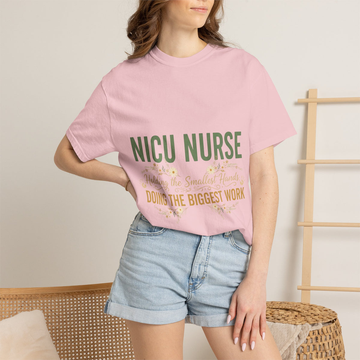 NICU Nurse T-Shirt — "Holding the Smallest Hands, Doing the Biggest Work" Appreciation Tee