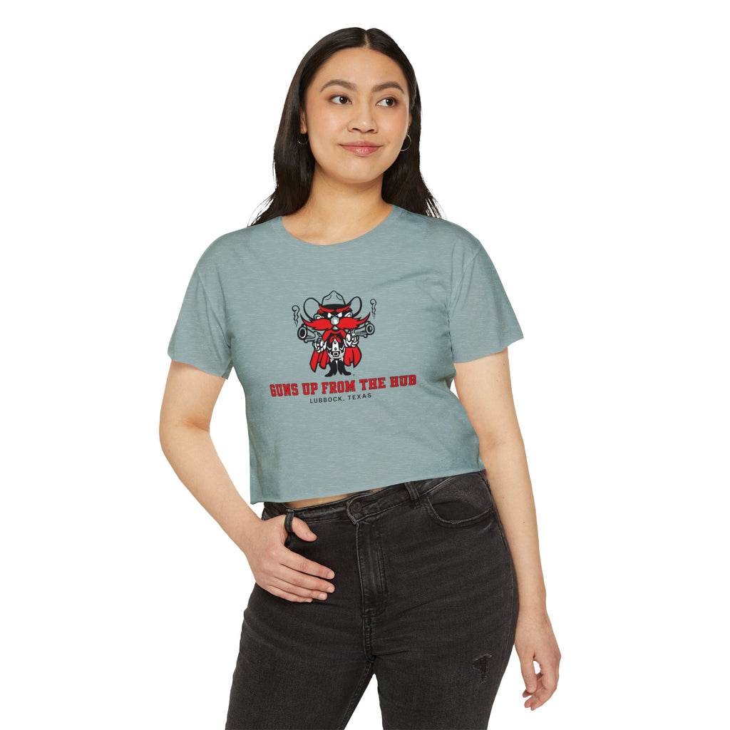 Guns up from the Hub  Crop Top