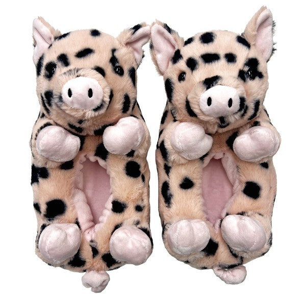 Spotted Pig Plush Slippers