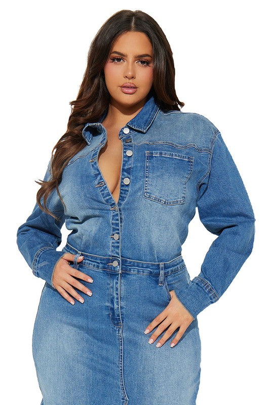 Denim Yee-Haw Maxi Dress