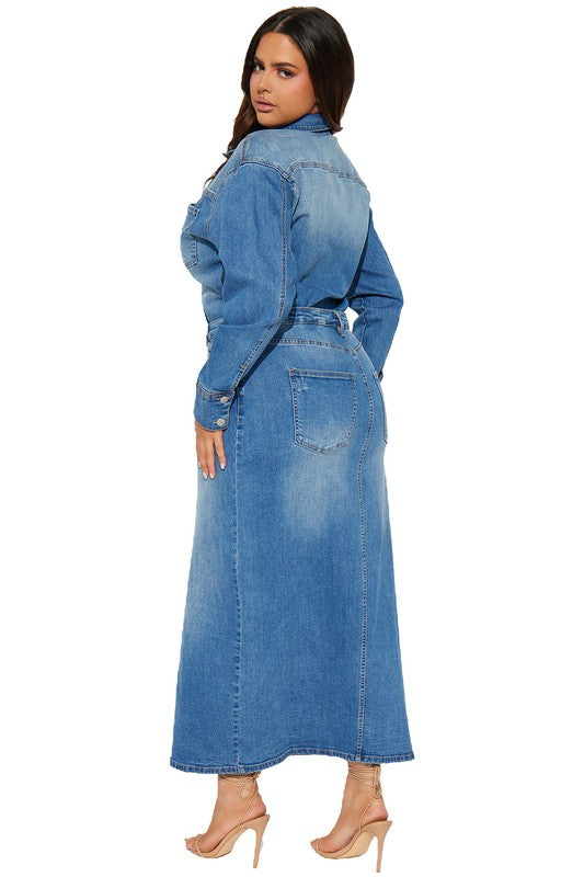 Denim Yee-Haw Maxi Dress