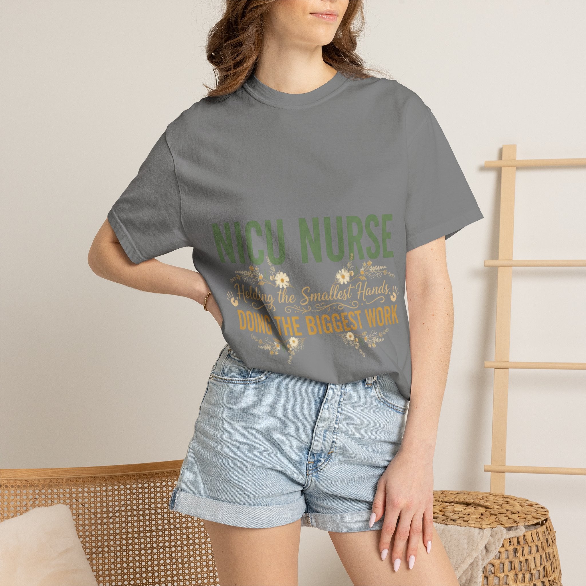 NICU Nurse T-Shirt — "Holding the Smallest Hands, Doing the Biggest Work" Appreciation Tee
