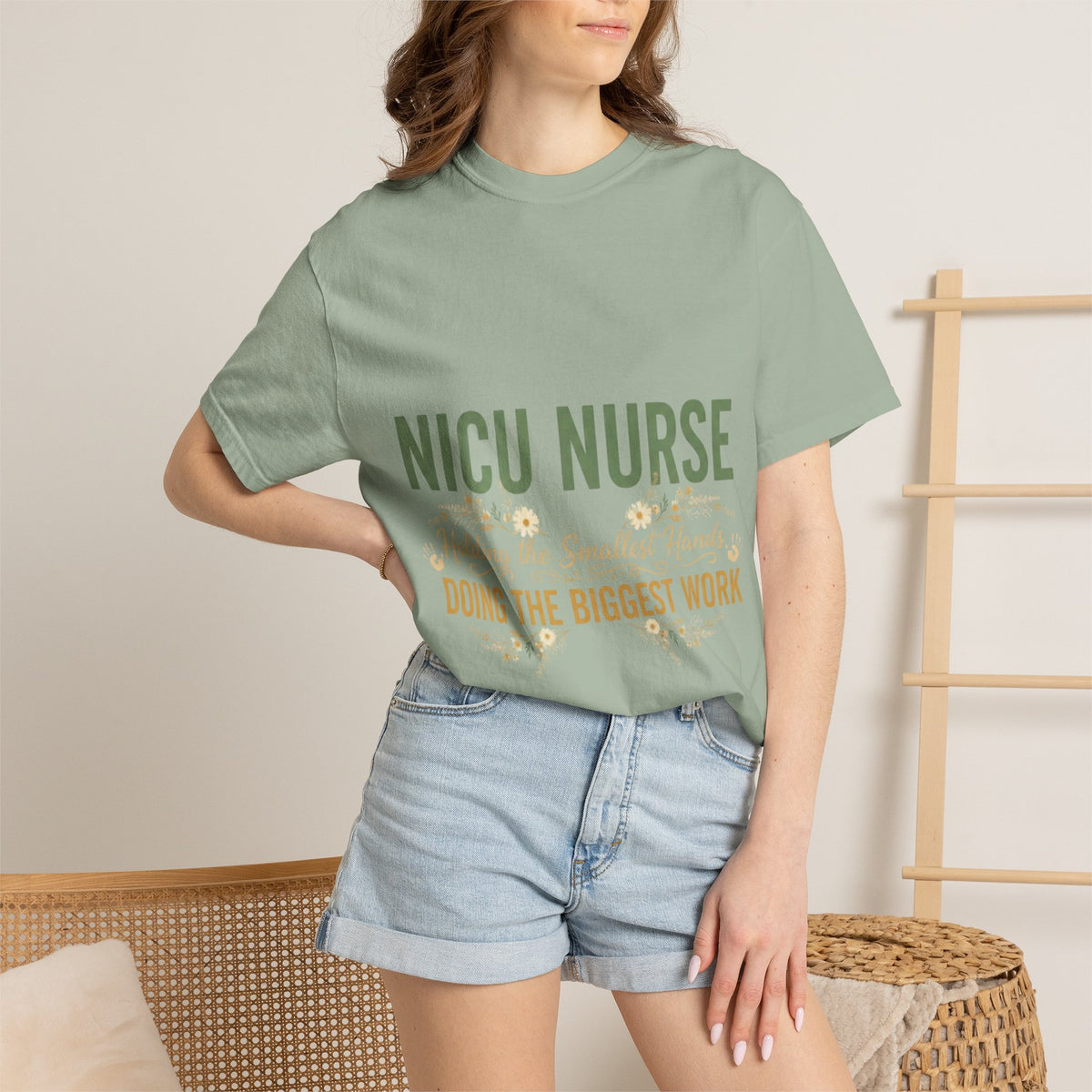 NICU Nurse T-Shirt — "Holding the Smallest Hands, Doing the Biggest Work" Appreciation Tee