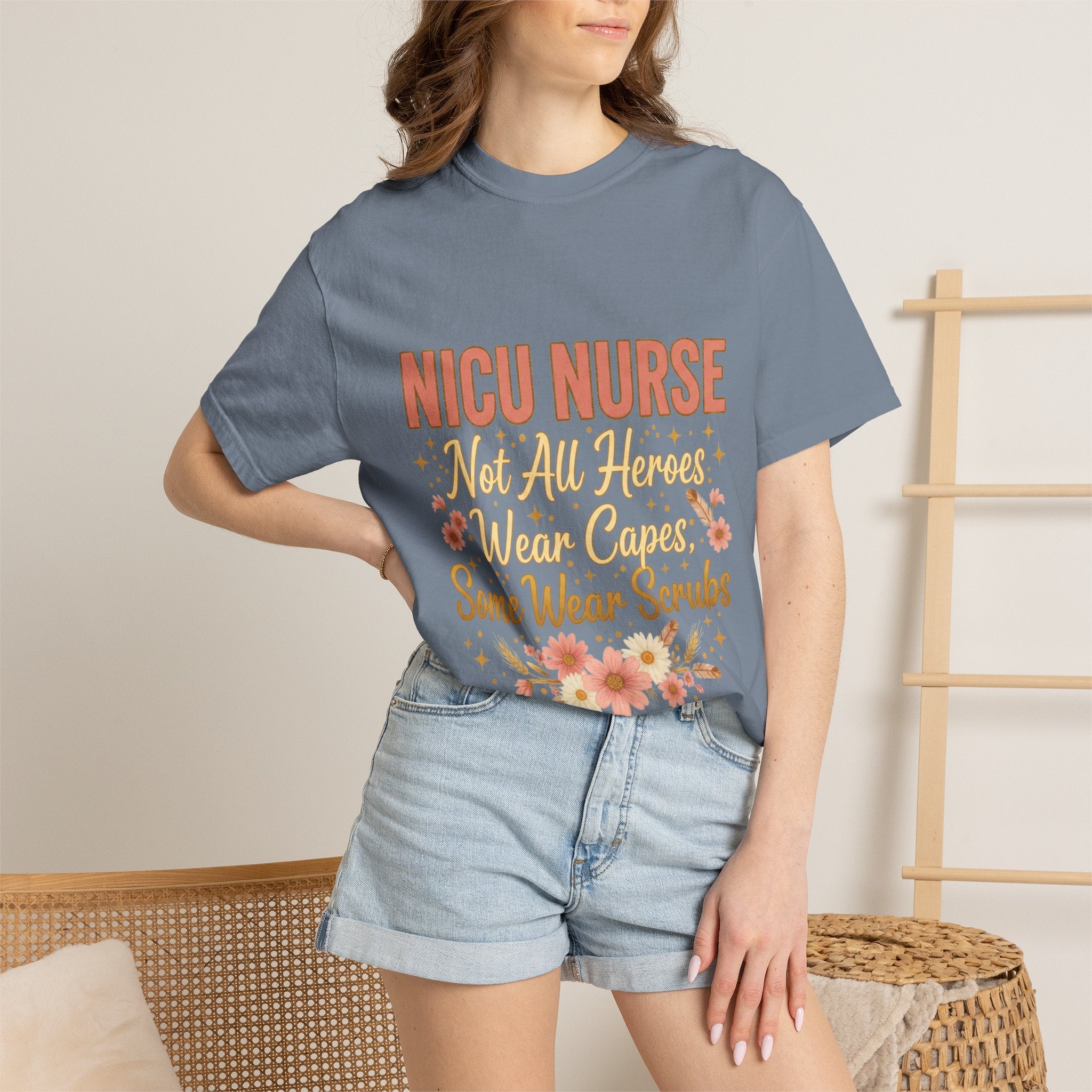 NICU Nurse Tee — "Not All Heroes Wear Capes, Some Wear Scrubs"