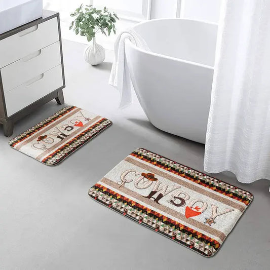 Cowboy 2 Piece Bath Mat Set