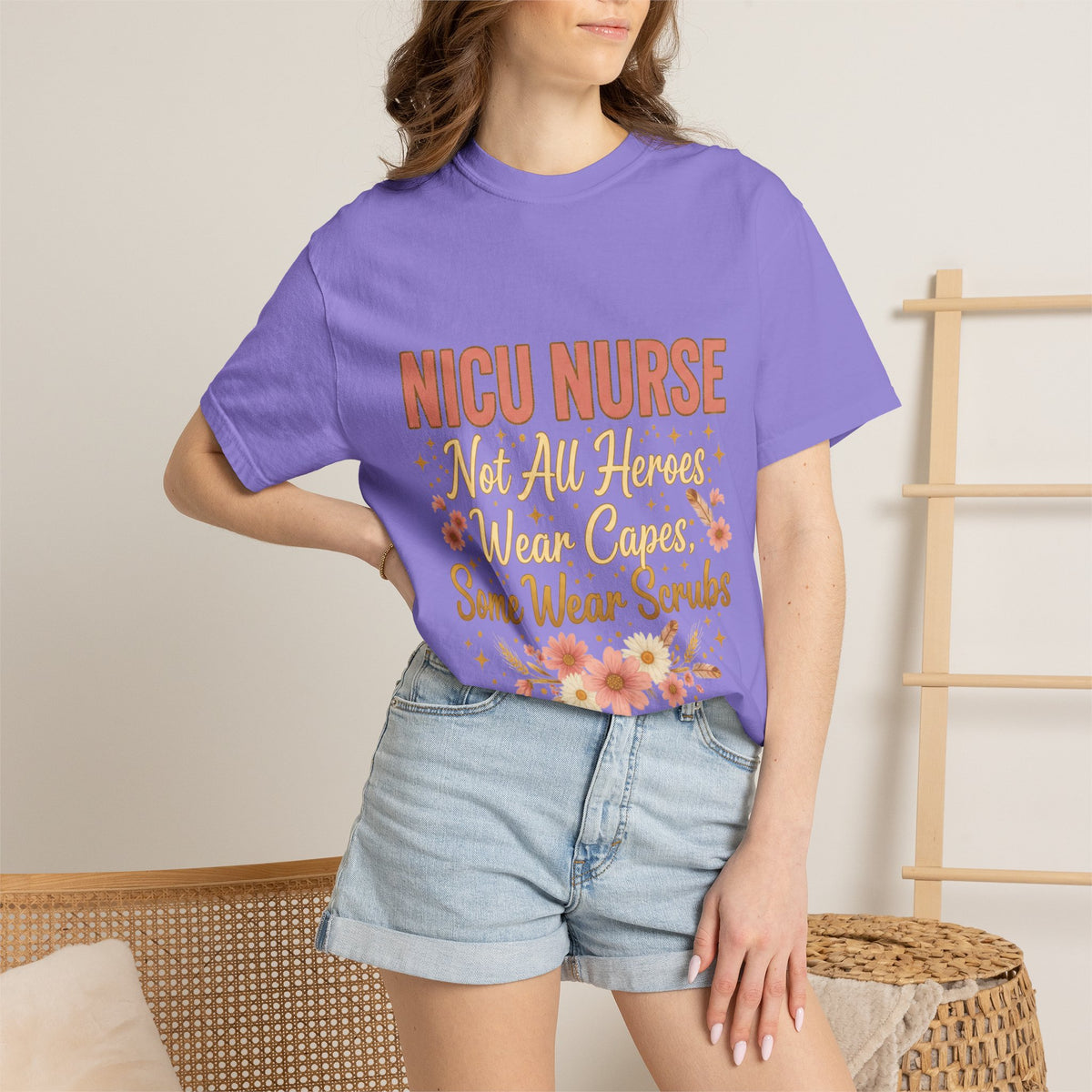 NICU Nurse Tee — "Not All Heroes Wear Capes, Some Wear Scrubs"