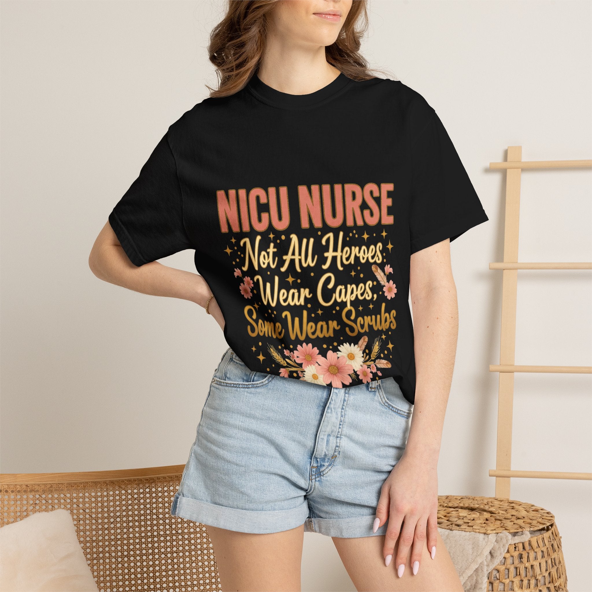 NICU Nurse Tee — "Not All Heroes Wear Capes, Some Wear Scrubs"