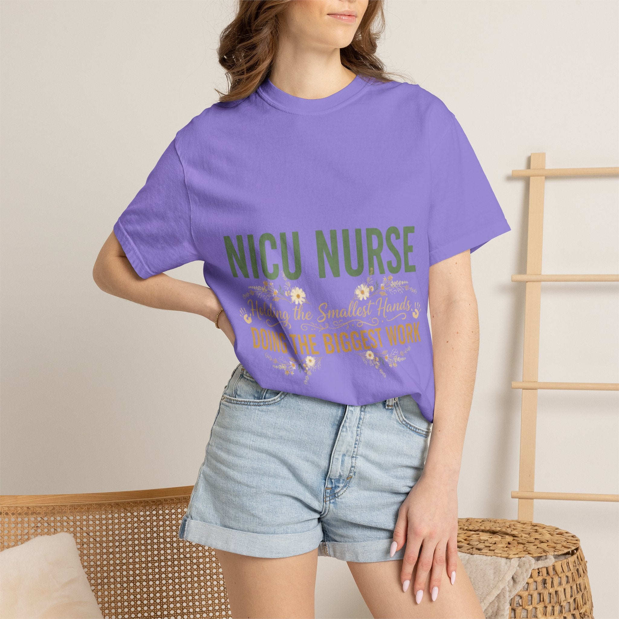 NICU Nurse T-Shirt — "Holding the Smallest Hands, Doing the Biggest Work" Appreciation Tee