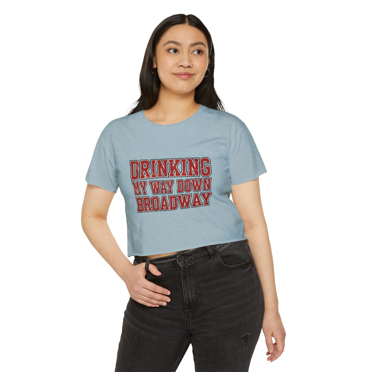 Drinking my way down Broadway Crop Top