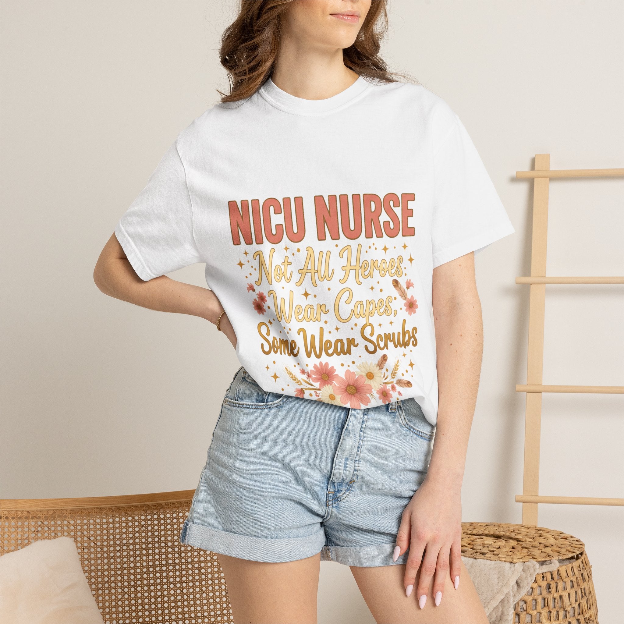 NICU Nurse Tee — "Not All Heroes Wear Capes, Some Wear Scrubs"