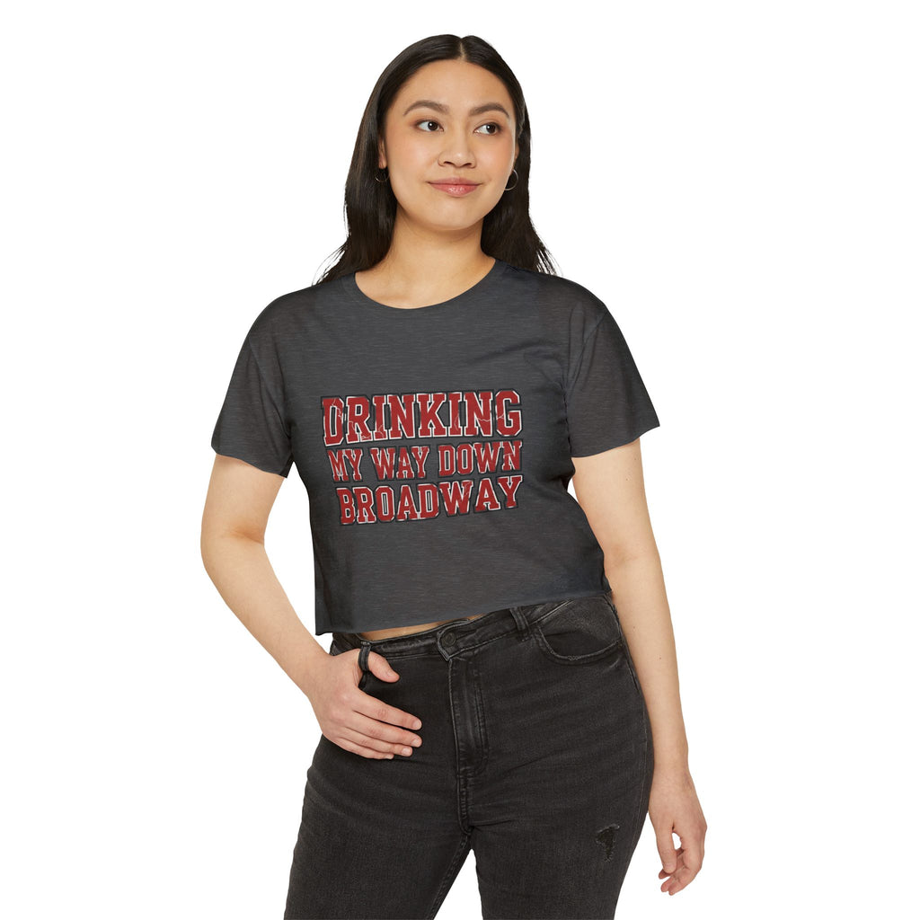 Drinking my way down Broadway Crop Top