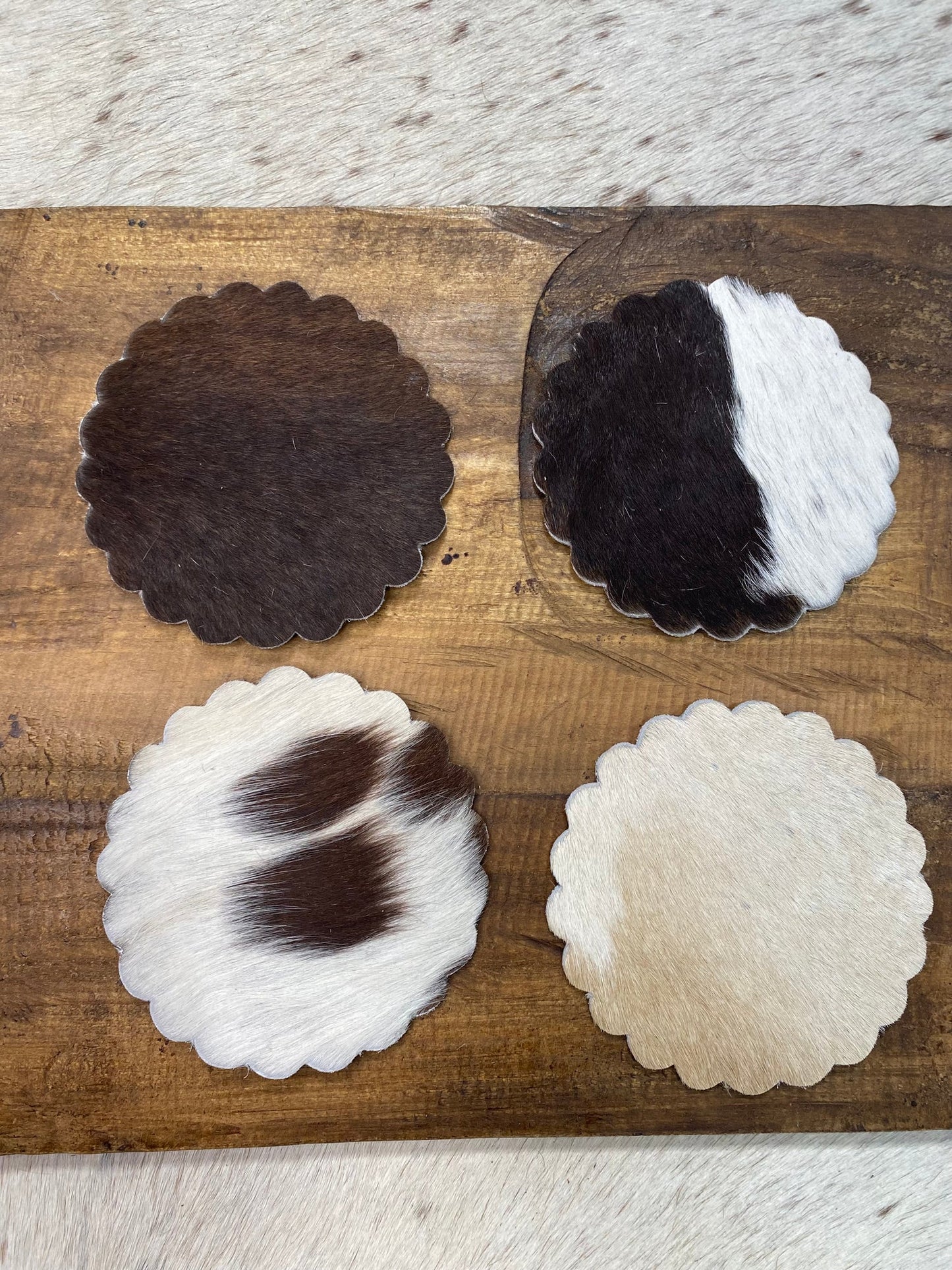 Leather Coasters Set of 4