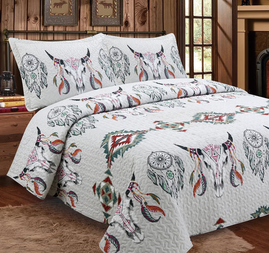 Longhorn Dream Catcher 3 Piece Quilt Set